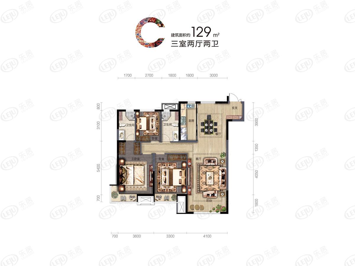 万达公园onec户型户型图