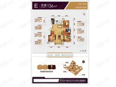 中国铁建国际城洋房E户型户型图