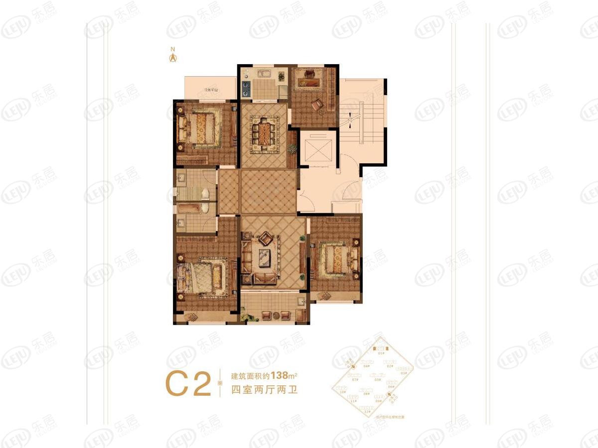 荣盛首府c2户型户型图
