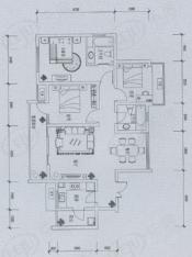鲁能星城7街区 房型: 三房;  面积段: 88.2 －110 平方米;户型图