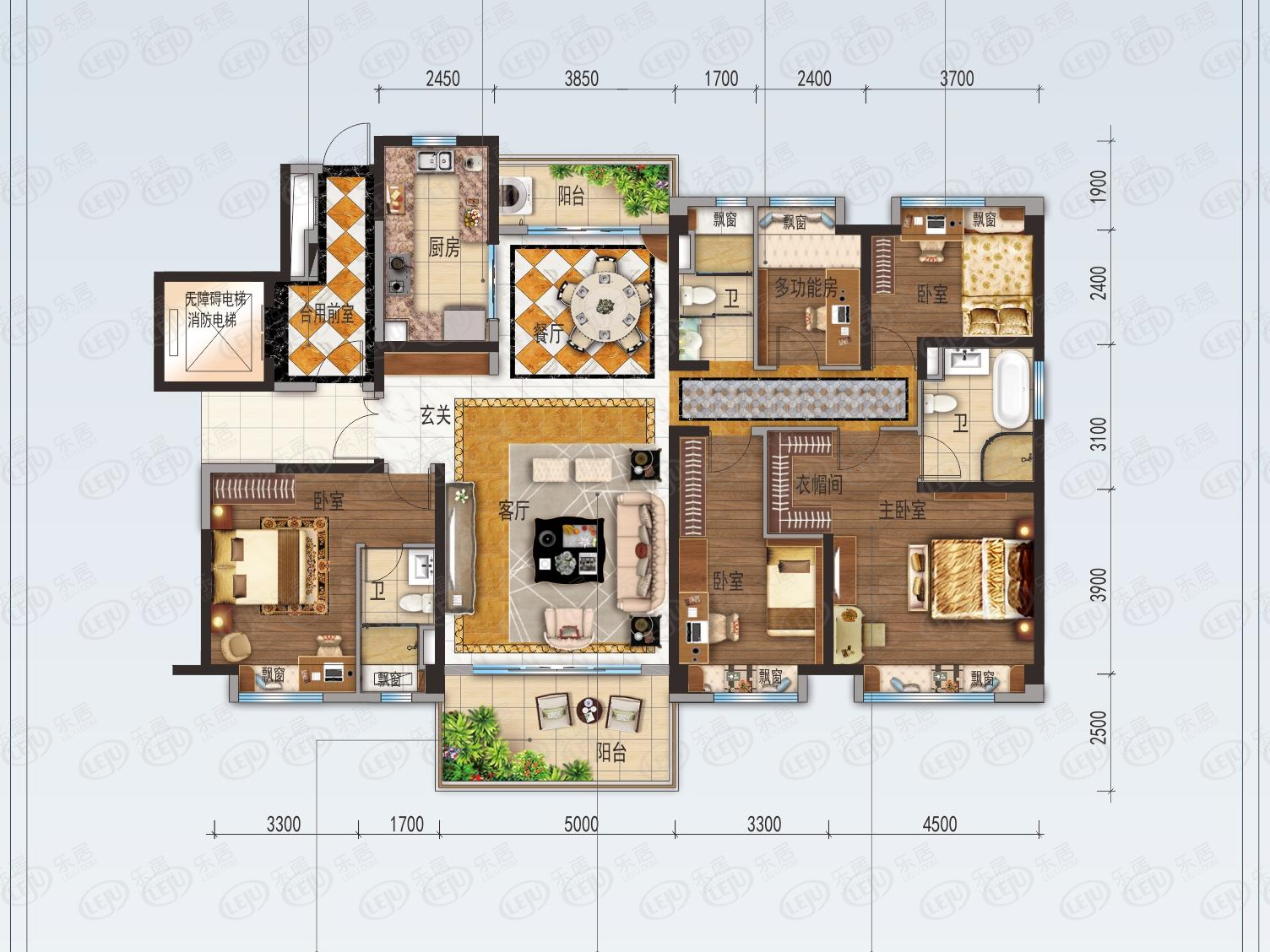 碧桂园凤凰湾203平户型户型图