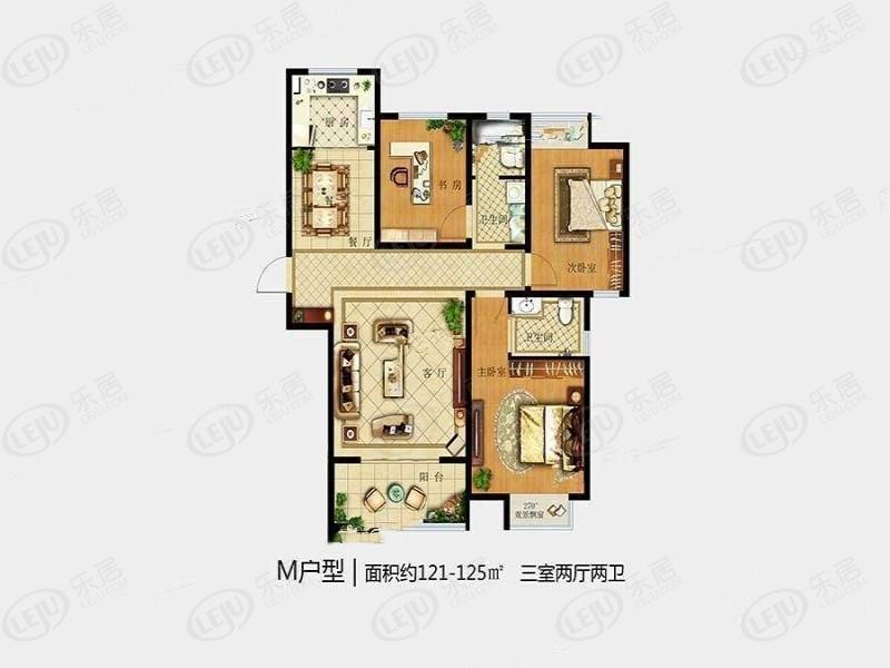 信钢·嘉园二期(林溪佳苑)m户型户型图