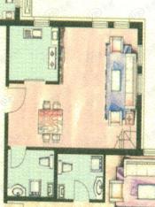 宏都筑景二期复式下层厅橱卫户型图
