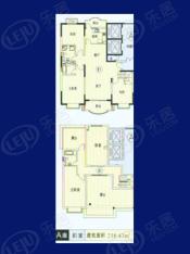 静安康寓房型: 复式;  面积段: 238.43 －238.43 平方米;
户型图