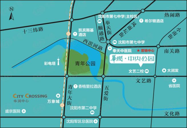 华润·中央公园位置交通图