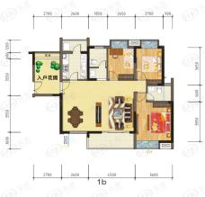 钰邸华府香槟小镇2011年9月在售 B1户型 116.76平米 三室两厅一卫户型图