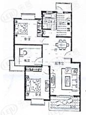 瑞和家园房型: 三房;  面积段: 105.92 －131.41 平方米;户型图