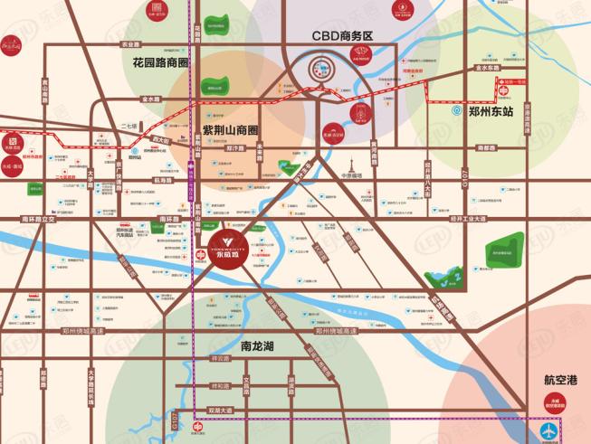 郑州永威V品位置交通图