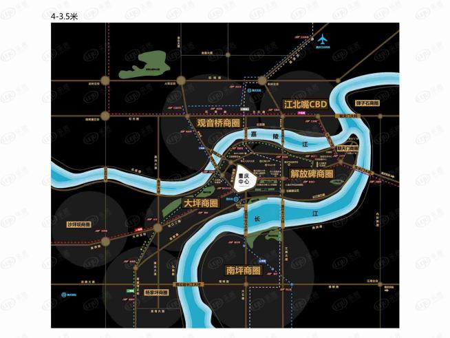 重庆中心位置交通图