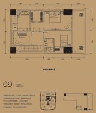 中洲·中央公寓E-CLASS09单位复式2层户型图