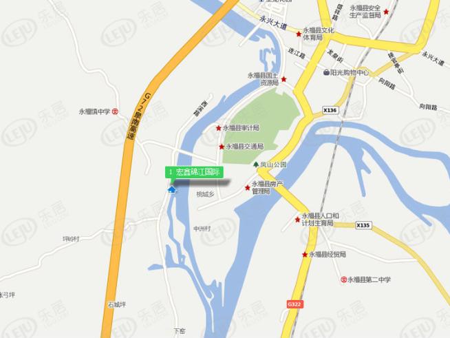 宏鑫锦江国际位置交通图