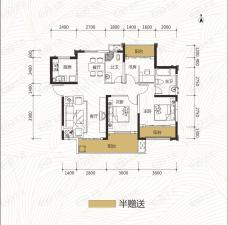 江南华府公寓1-A户型户型图