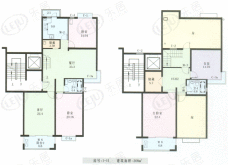 锦灏佳园房型: 复式;  面积段: 206 －231 平方米;
户型图