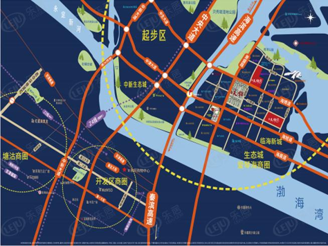 红星天铂湾位置交通图