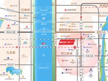 绿地悦滨江位置交通图