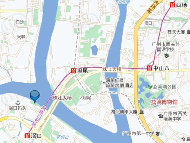 珠江鹅潭湾位置交通图