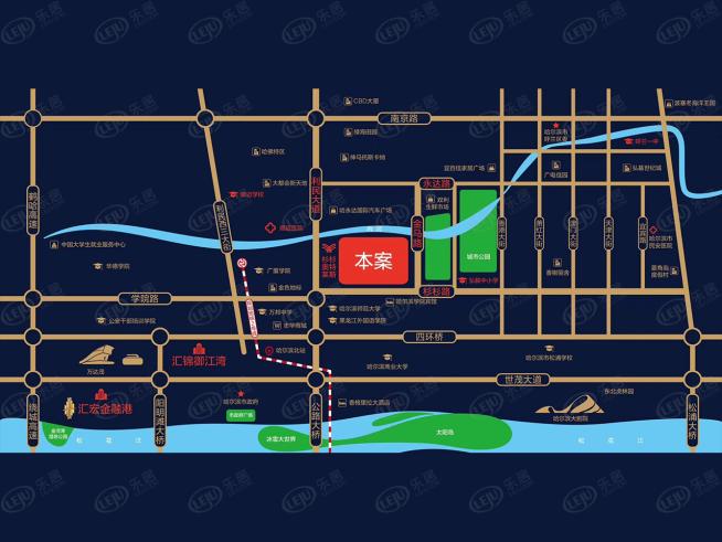 汇宏时代广场位置交通图