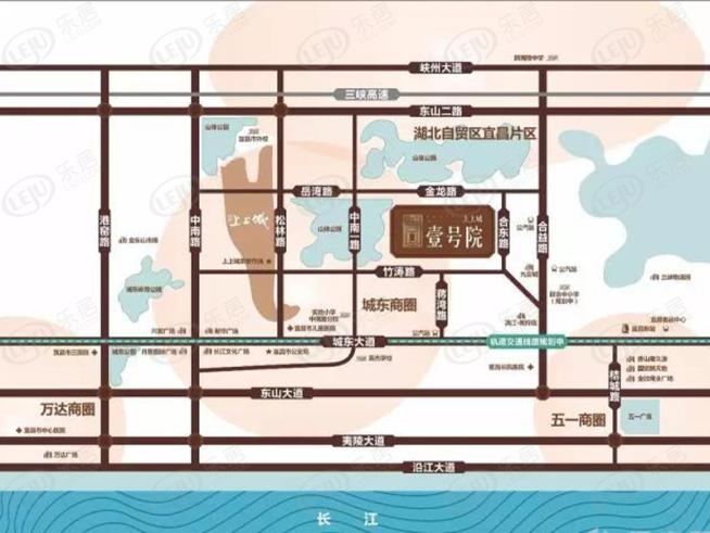 上上城·壹号院位置交通图