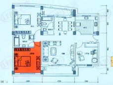 碧云东方公寓房型: 三房;  面积段: 141.22 －150.26 平方米;
户型图